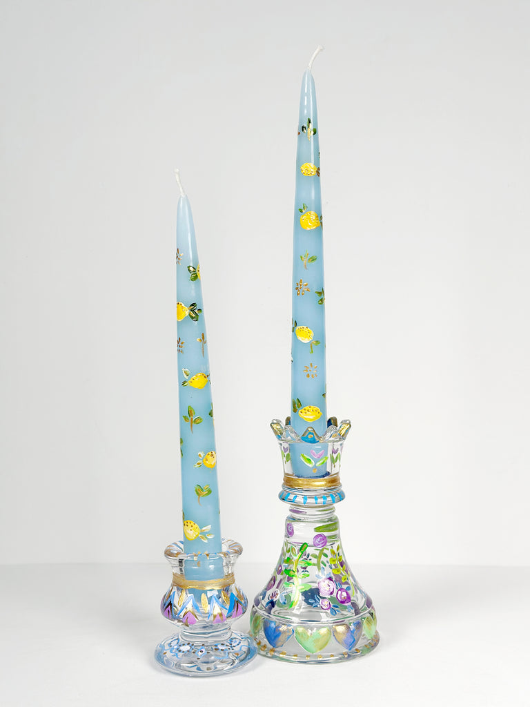 Mer Rose Atelier hand painted candles by Marla Meridith