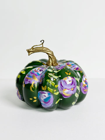 Mer Rose Atelier hand painted faux pumpkin  by artist Marla Meridith