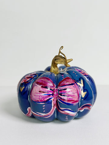 Mer Rose Atelier hand painted faux pumpkin  by artist Marla Meridith