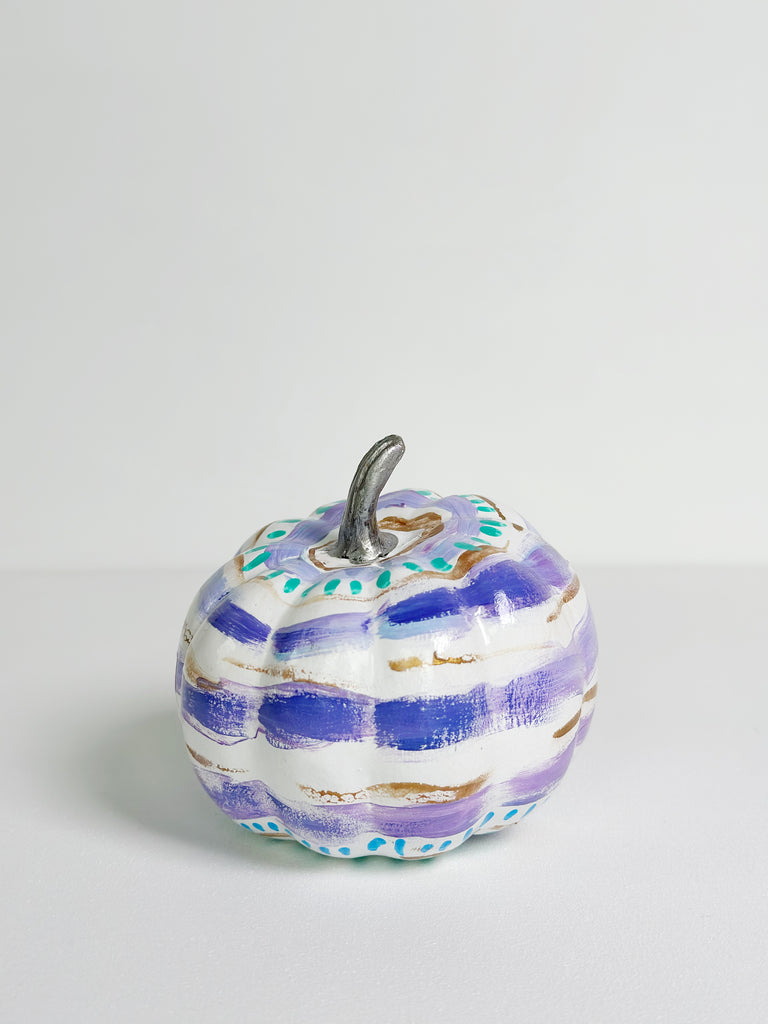 Mer Rose Atelier hand painted faux pumpkin  by artist Marla Meridith