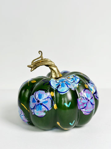 Mer Rose Atelier hand painted faux pumpkin  by artist Marla Meridith