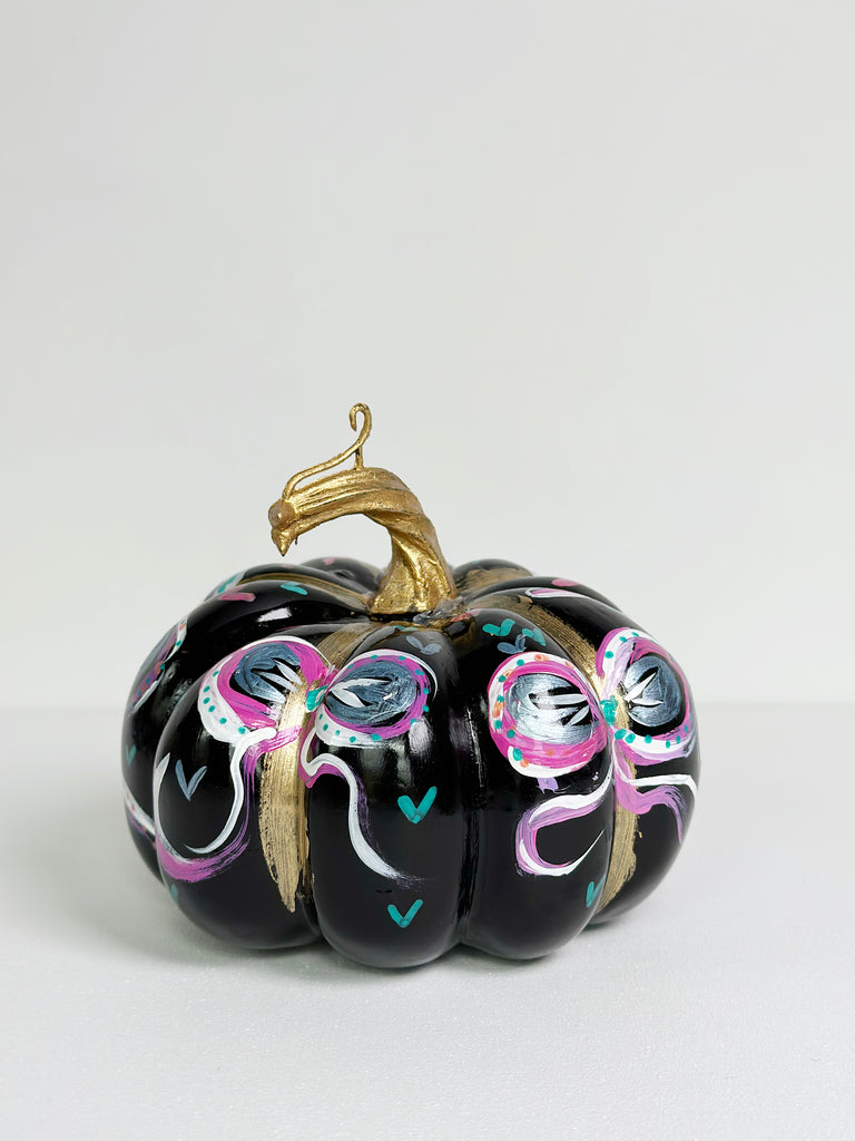 Mer Rose Atelier hand painted faux pumpkin  by artist Marla Meridith