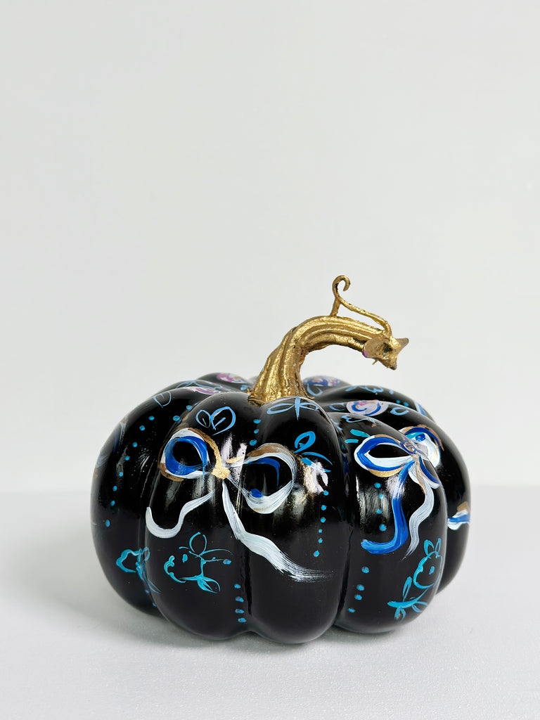 Mer Rose Atelier hand painted faux pumpkin  by artist Marla Meridith