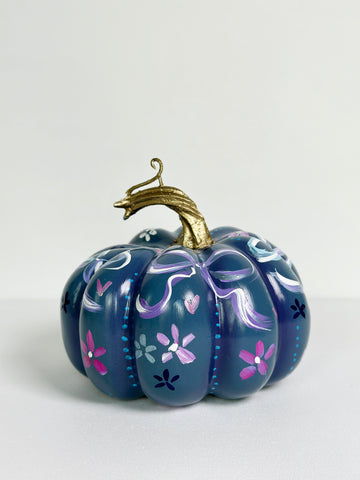 Mer Rose Atelier hand painted faux pumpkin  by artist Marla Meridith