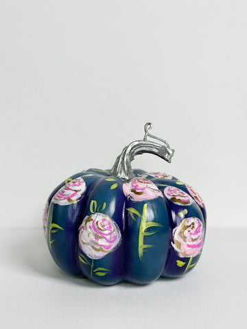 Mer Rose Atelier hand painted faux pumpkin  by artist Marla Meridith