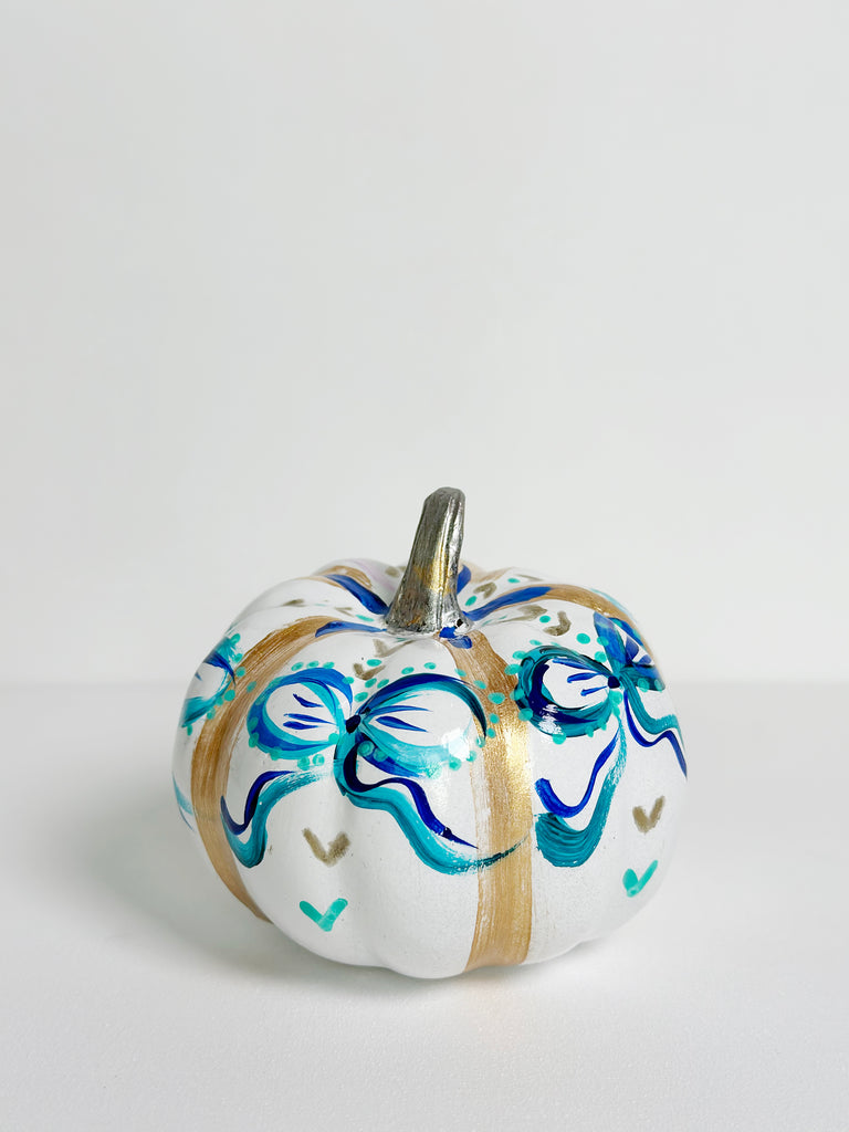 Mer Rose Atelier hand painted faux pumpkin  by artist Marla Meridith