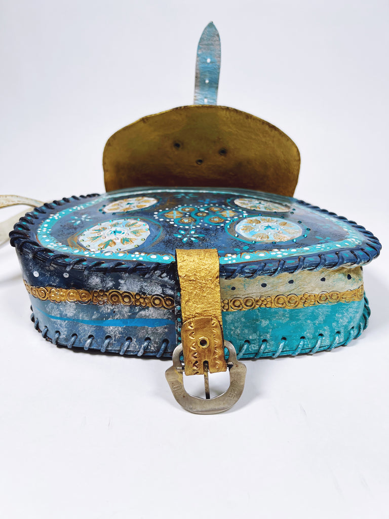 Celeste Painted Shoulder Handbag by Mer Rose Atelier