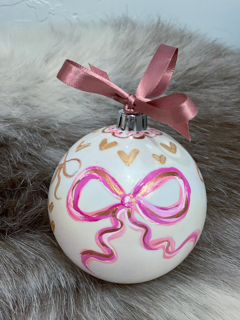 one-of-a-kind hand painted ornaments by Mer Rose Atelier