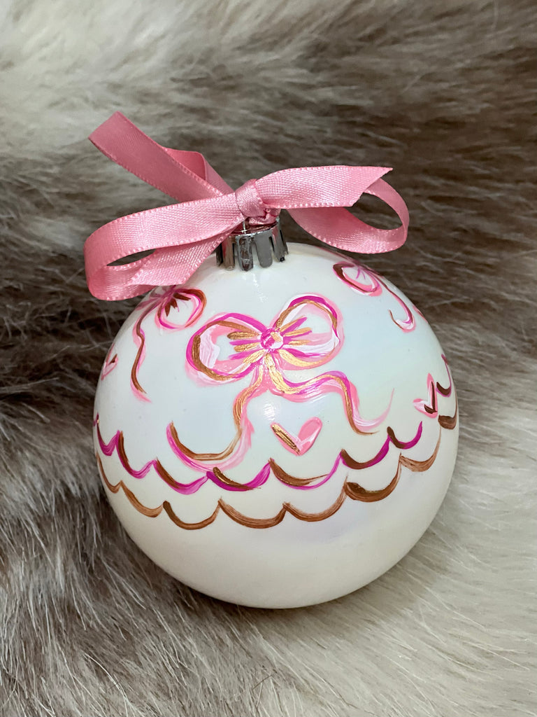 one-of-a-kind hand painted ornaments by Mer Rose Atelier