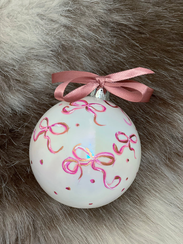 one-of-a-kind hand painted ornaments by Mer Rose Atelier