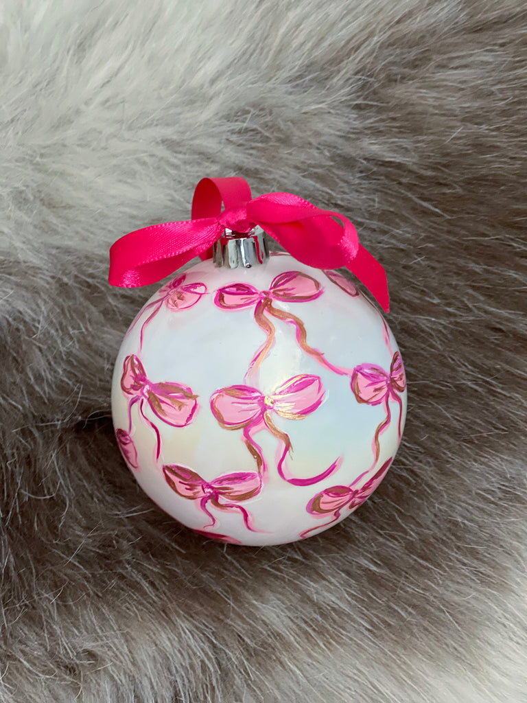 one-of-a-kind hand painted ornaments by Mer Rose Atelier
