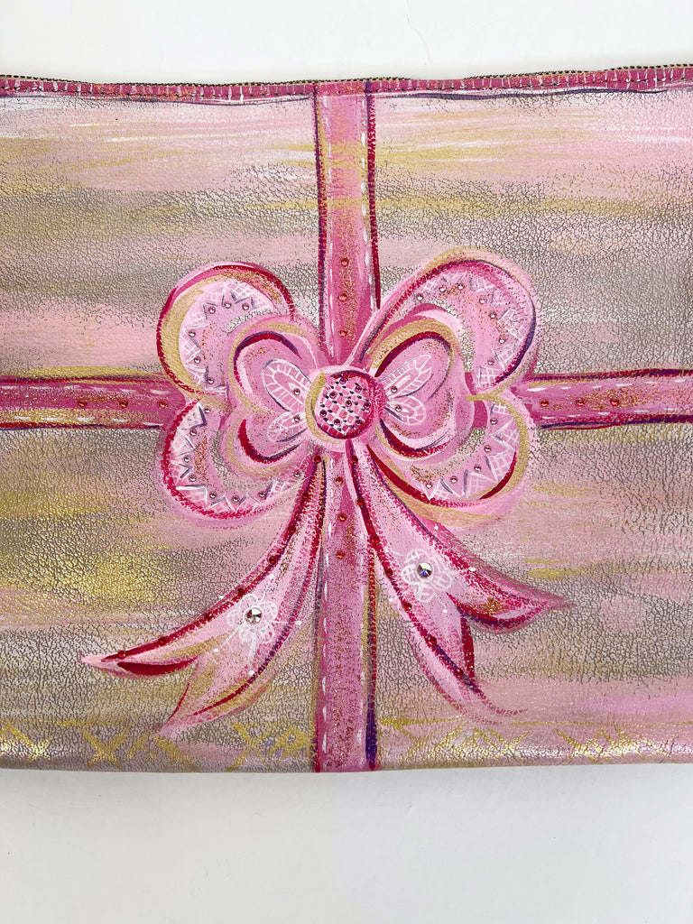 Paige handpainted, one-of-a-kind clutch by Mer Rose Atelier.