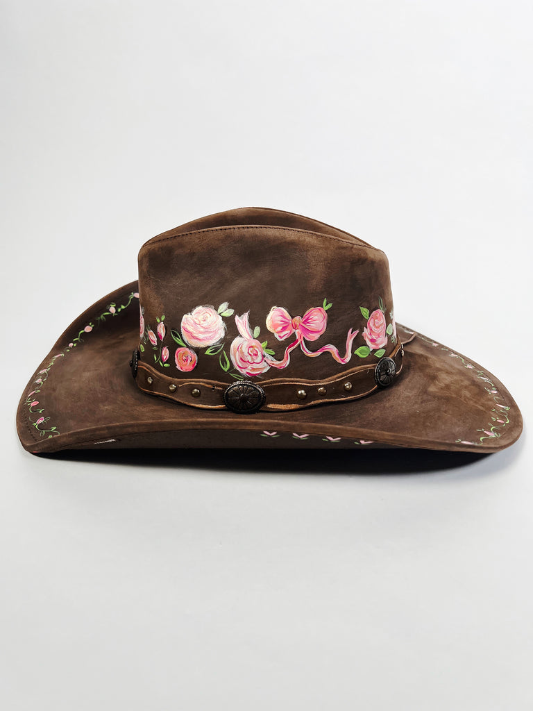 Custom painted, one-of-a-kind cowboy hat by Mer Rose Atelier /  Marla Meridith