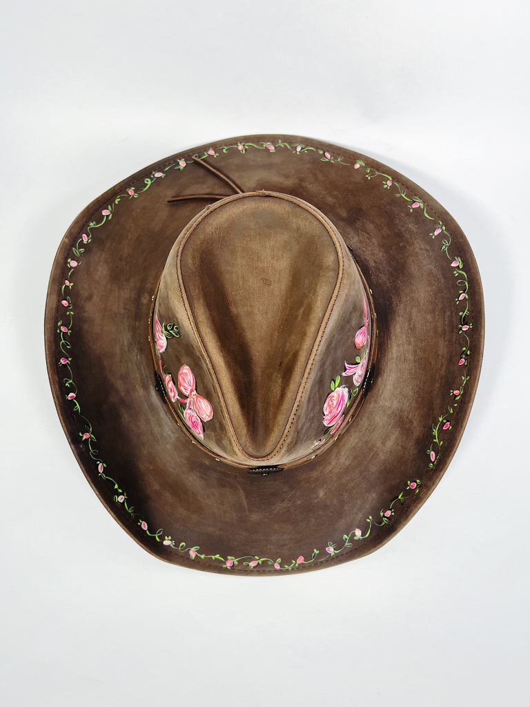 Custom painted, one-of-a-kind cowboy hat by Mer Rose Atelier /  Marla Meridith