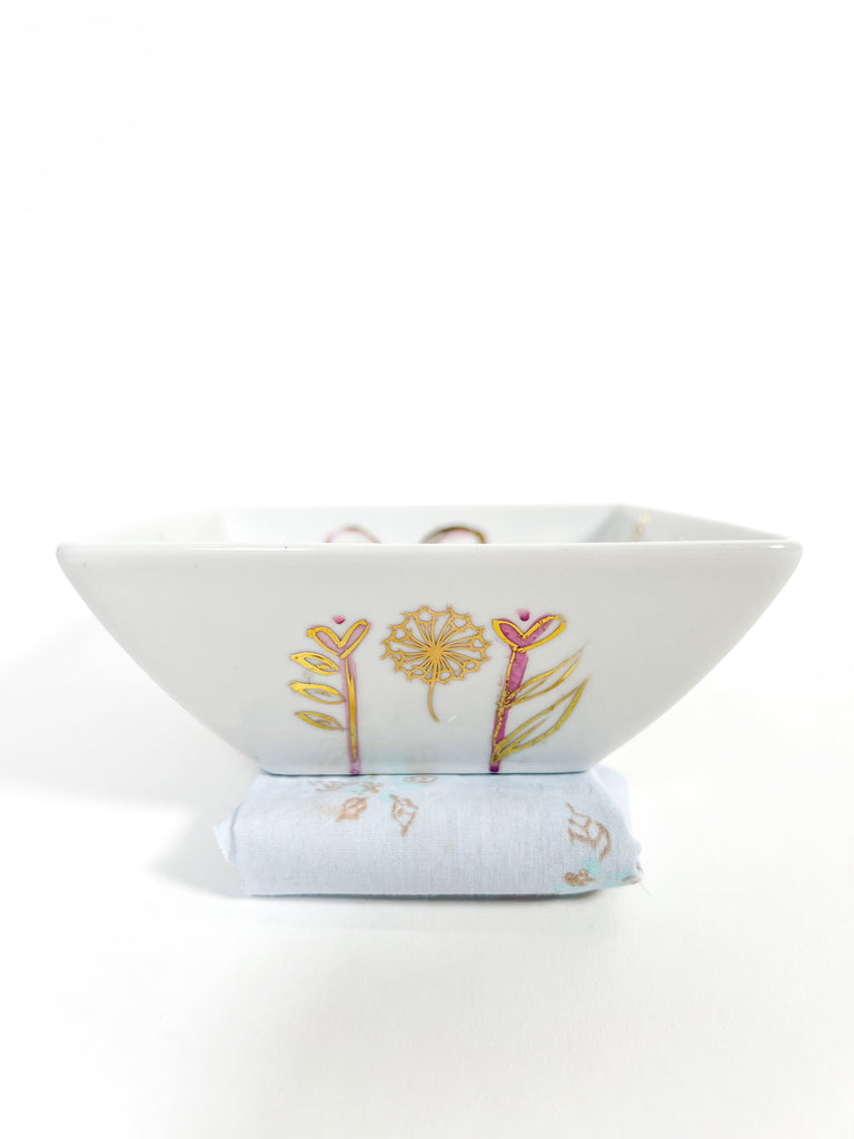 One-of-a-kind, hand painted china painted by Marla Meridith for Mer Rose Atelier 