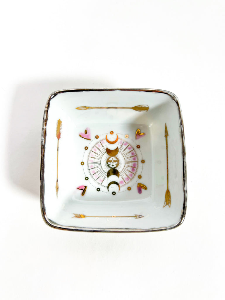 One-of-a-kind, hand painted china painted by Marla Meridith for Mer Rose Atelier 