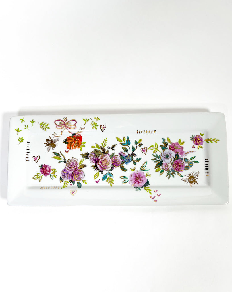 One-of-a-kind, hand painted china painted by Marla Meridith for Mer Rose Atelier 