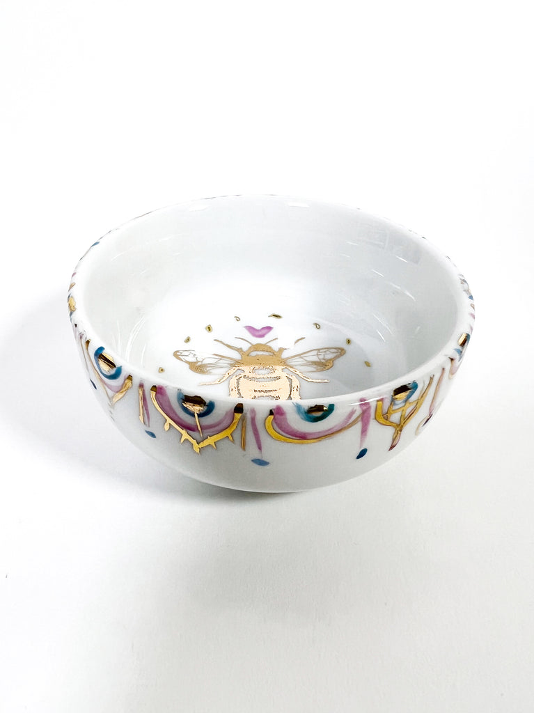 One-of-a-kind, hand painted china painted by Marla Meridith for Mer Rose Atelier 