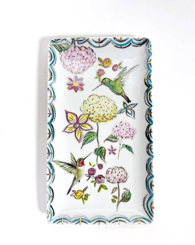 One-of-a-kind, hand painted china painted by Marla Meridith for Mer Rose Atelier 