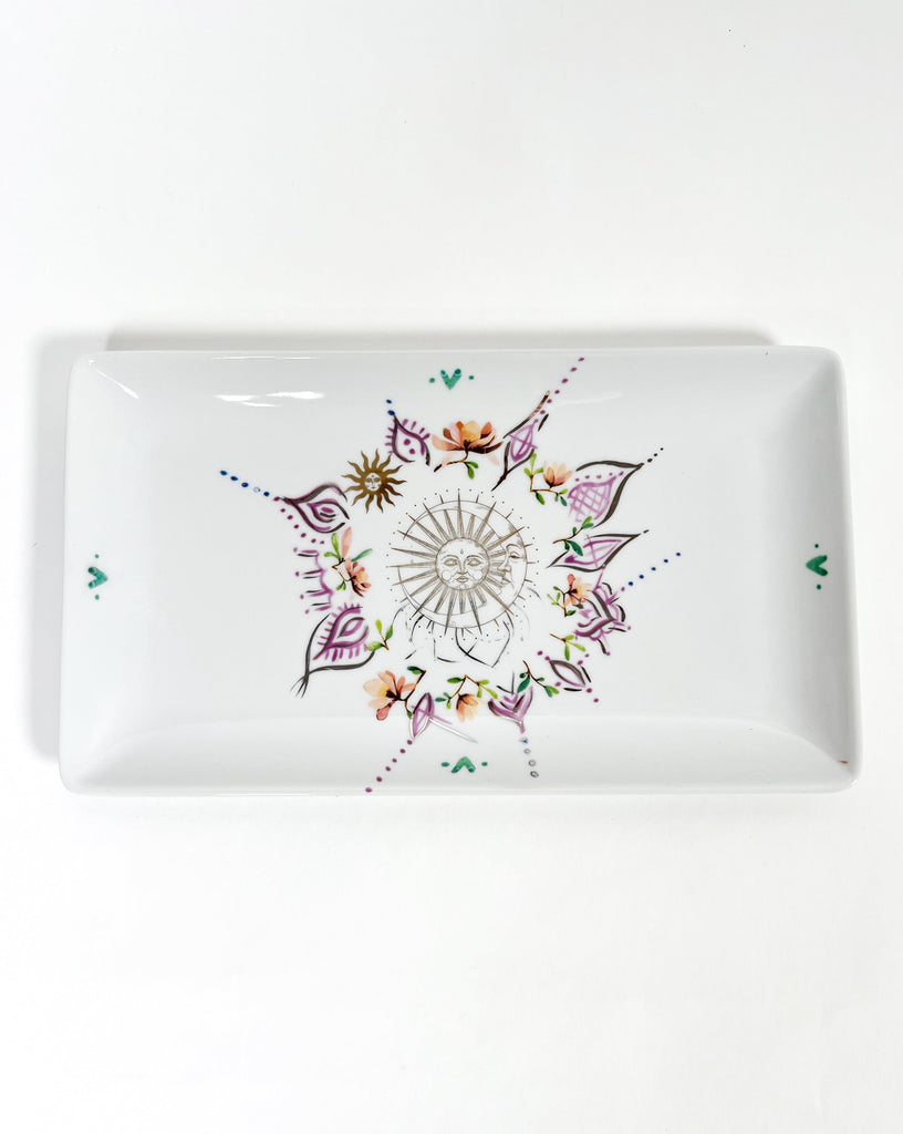 One-of-a-kind, hand painted china painted by Marla Meridith for Mer Rose Atelier 