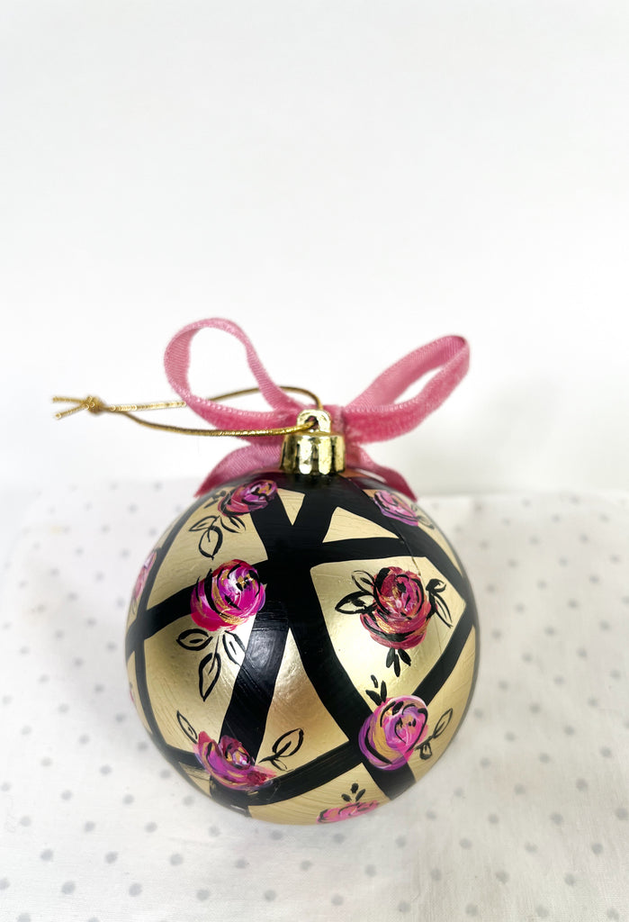 Beautiful hand painted, one-of-a-kind holiday ornaments by Mer Rose Atelier.