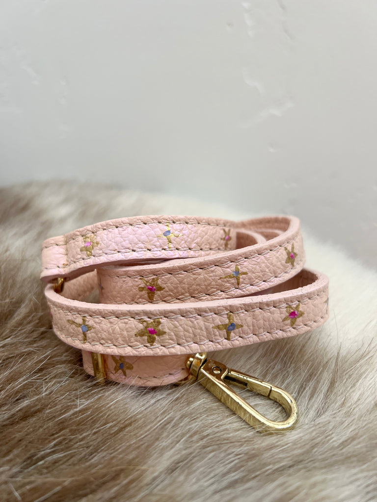 Hailey hand painted italian leather bag on Mer Rose Atelier by Marla Meridith