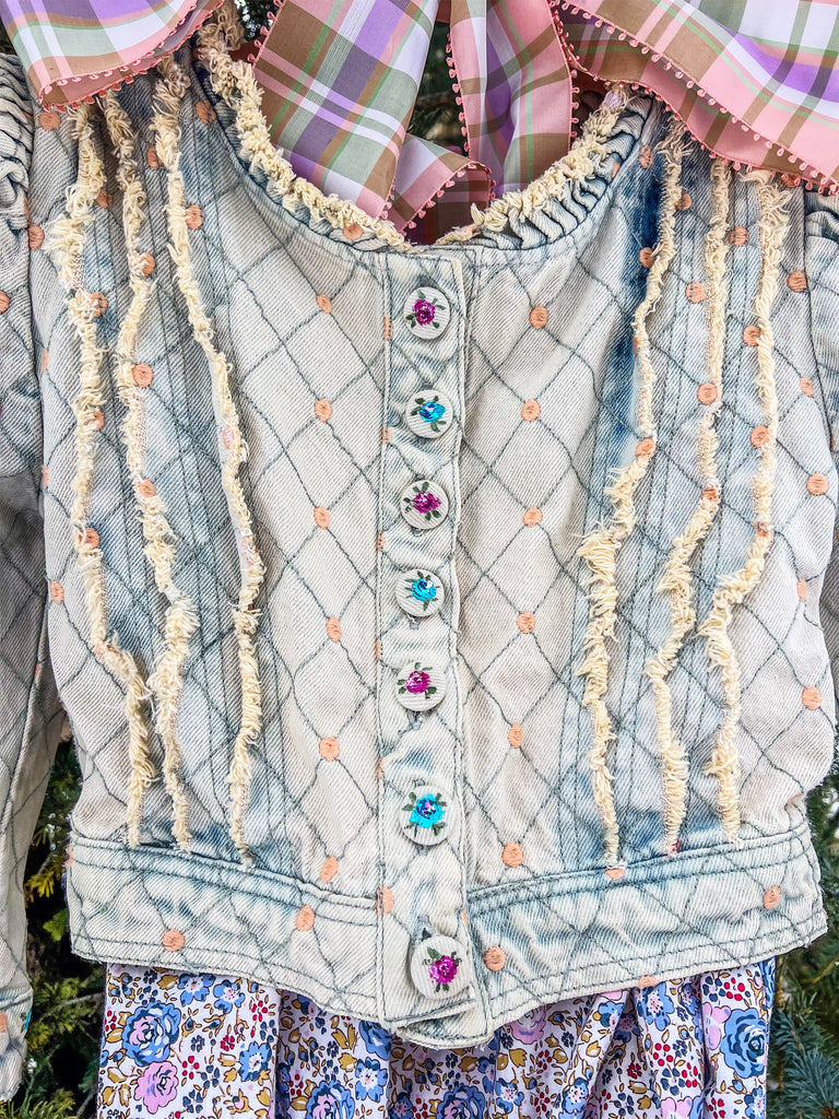 Mer Rose Atelier x Gina Bowhill collaboration, the Coco Denim Jacket