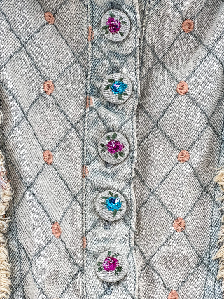 Mer Rose Atelier x Gina Bowhill collaboration, the Coco Denim Jacket