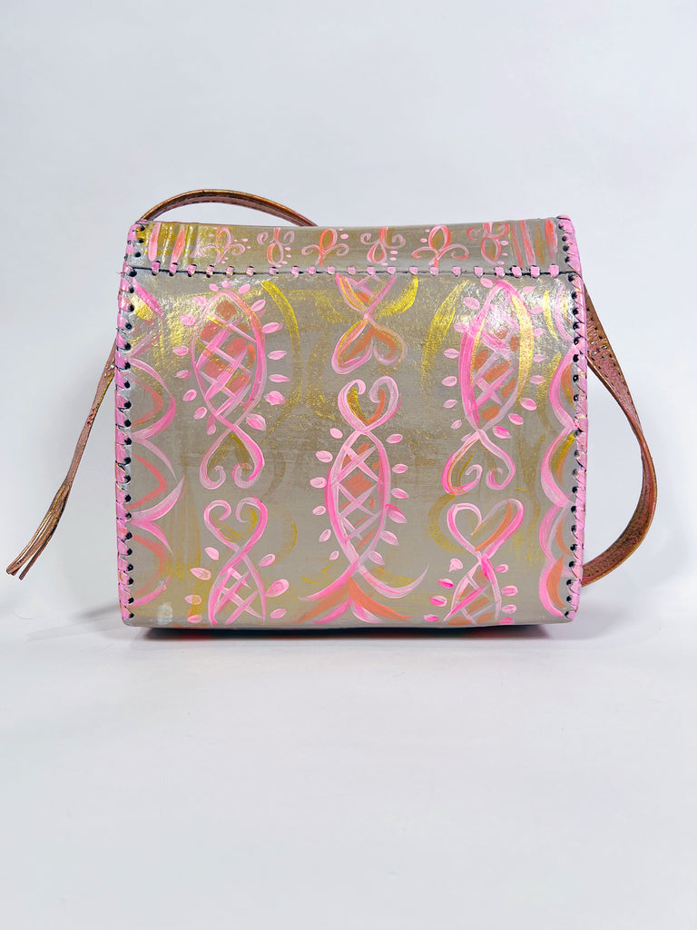 Elle Shoulder Strap upcycled leather handbag by Mer Rose Atelier