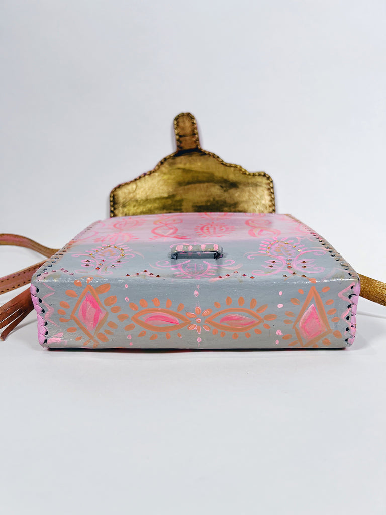 Elle Shoulder Strap upcycled leather handbag by Mer Rose Atelier