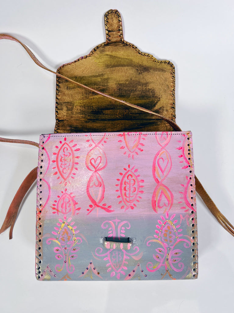 Elle Shoulder Strap upcycled leather handbag by Mer Rose Atelier