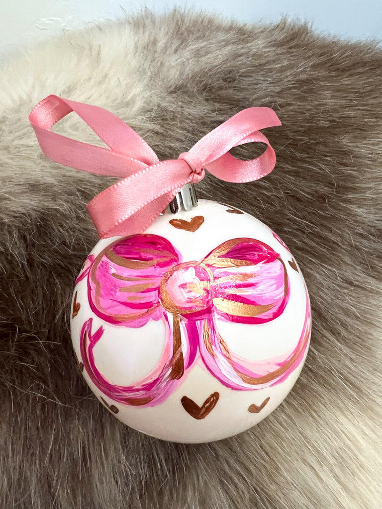one-of-a-kind hand painted ornaments by Mer Rose Atelier